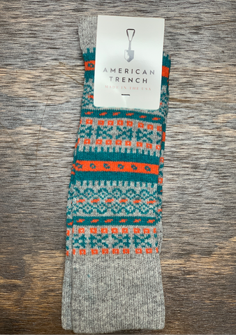 American Trench | Fair Isle | Green/ Teal/ Orange